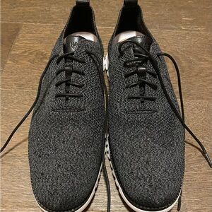 Cole Haan Men's Charcoal Black Knit Lace-Up Sneakers